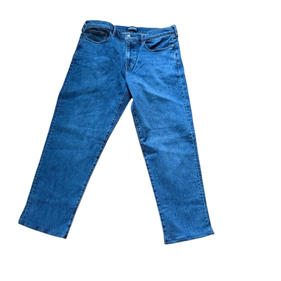 Lands' End Men's 37 Square Rigger Traditional Fit Coupe Classique Blue Jeans - Picture 1 of 11